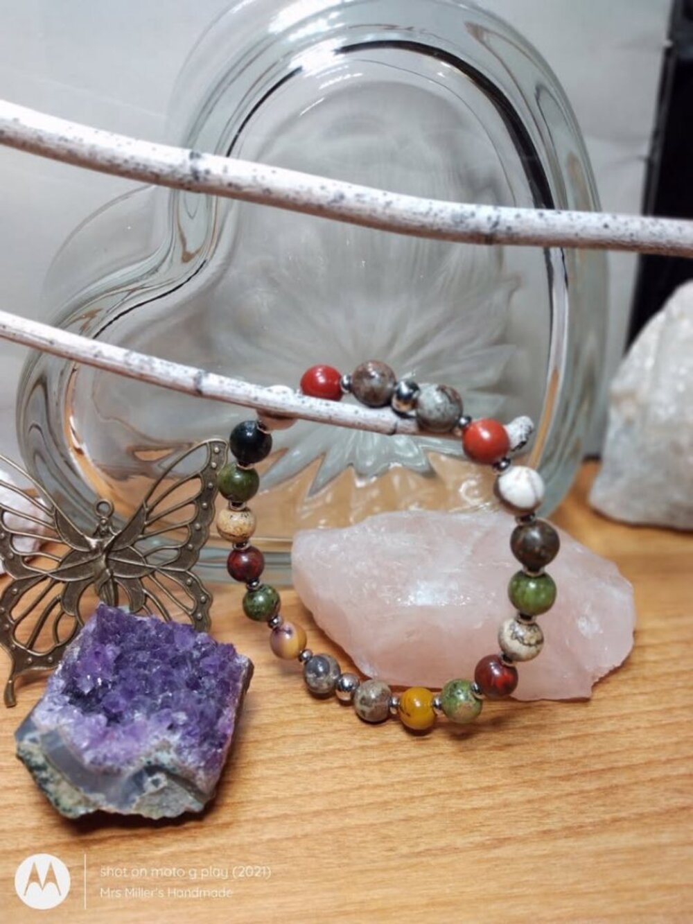 Woodland Harvest – Handmade Mixed Jasper Bracelet